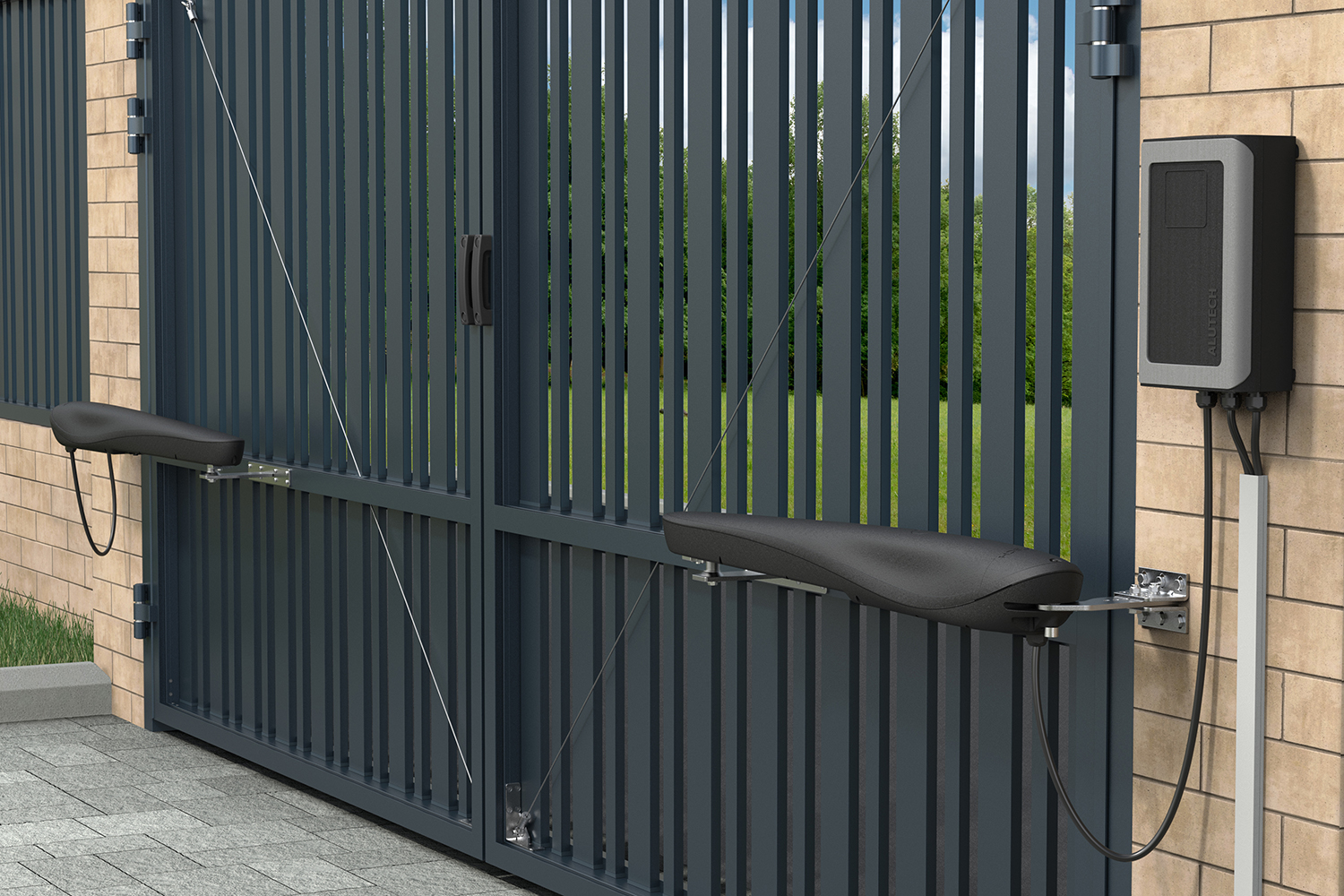 Комплект приводов для распашных ворот ALUTECH AMBO AM-5000KIT-N