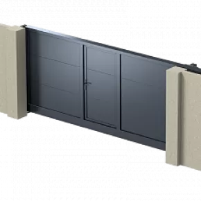 Відкатні ворота з хвірткою