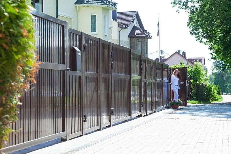 Розпашні ворота з хвірткою, що стоїть окремо Розпашні ворота з хвірткою, що стоїть окремо