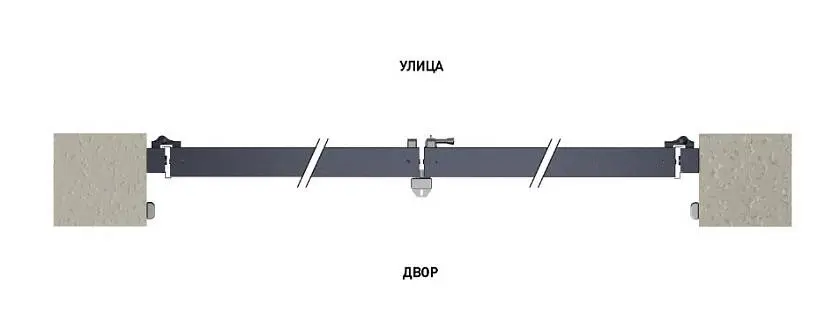 Встроенный монтаж с открыванием наружу