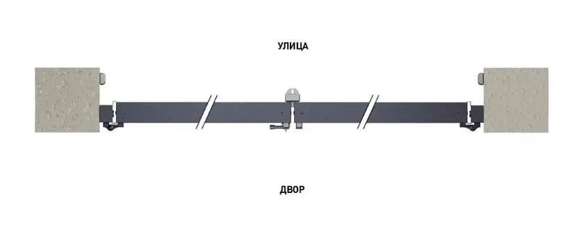 Встроенный монтаж с открыванием внутрь