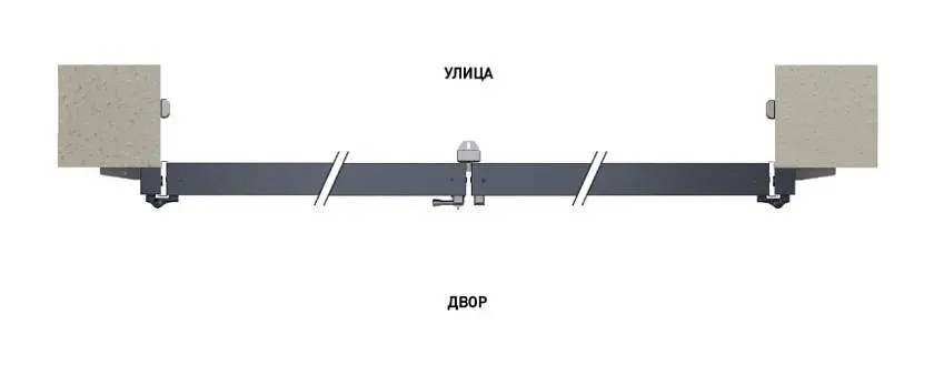 Накладной монтаж с открыванием внутрь