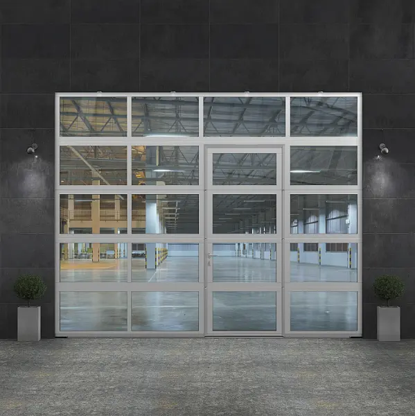 Нова опція для панорамних воріт AluTherm — вбудована хвіртка