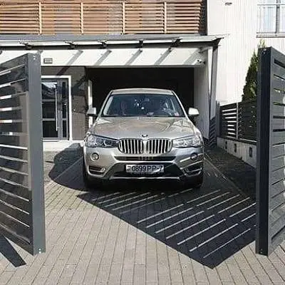 Розпашні ворота серії Prestige, колір антрацит Розпашні ворота серії Prestige, колір антрацит